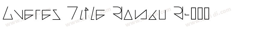 Averes Title Roman R字体转换